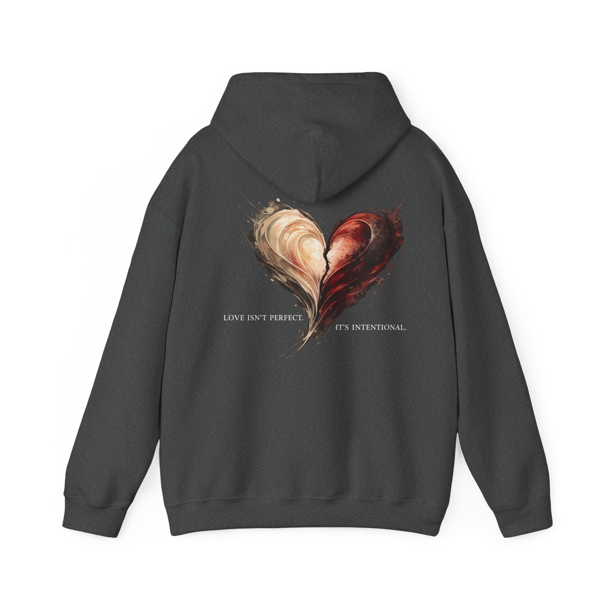Love Isn't Perfect Hoodie — Romantic Quote Pullover for Couples