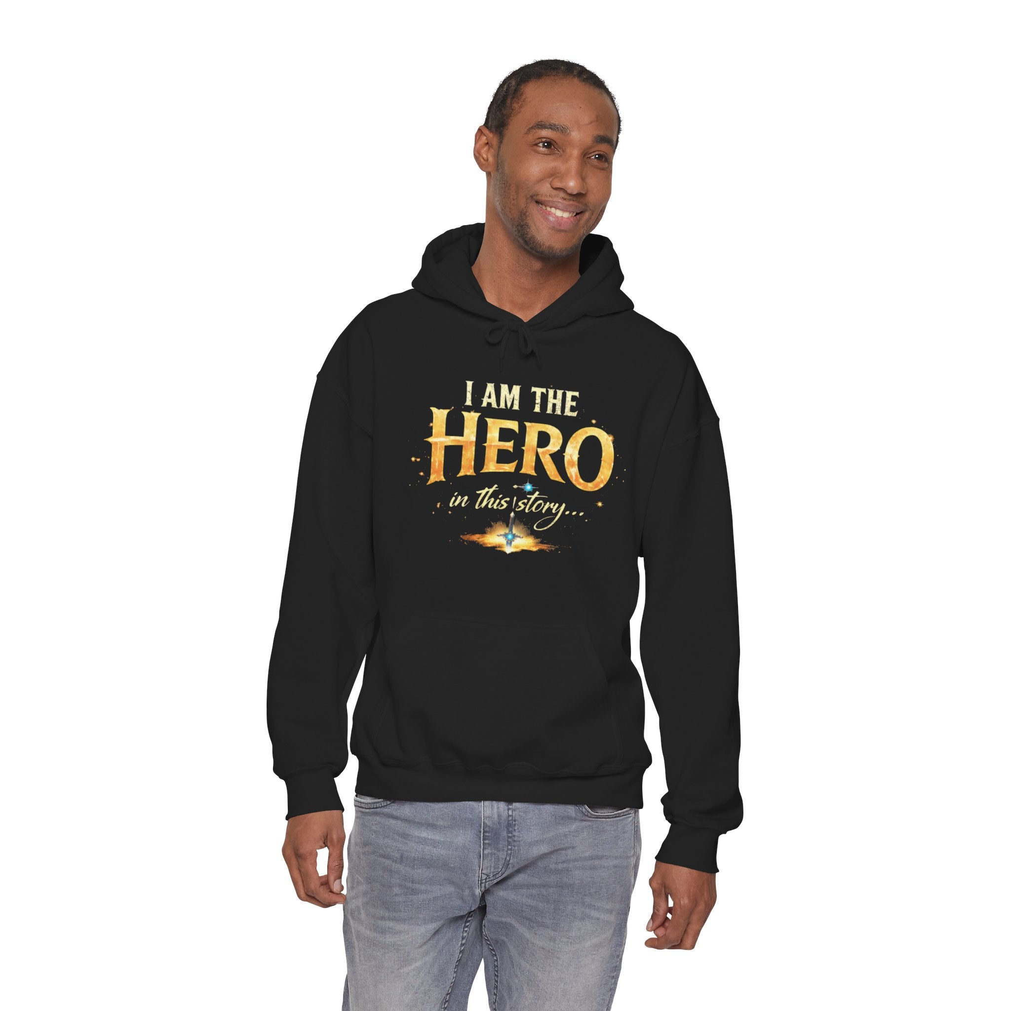 "I Am the Hero in This Story" Couples Hoodie —  Matching Valentine's Sweatshirt