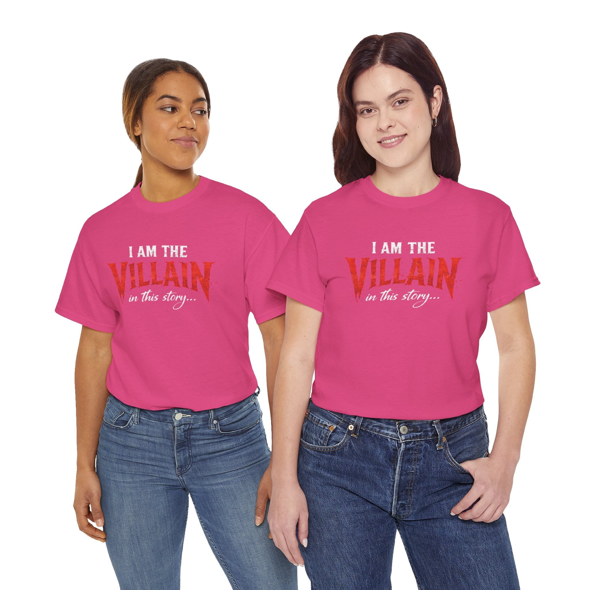"I Am the Villain in This Story" Couple T-Shirt — Matching Graphic Tee for Partners