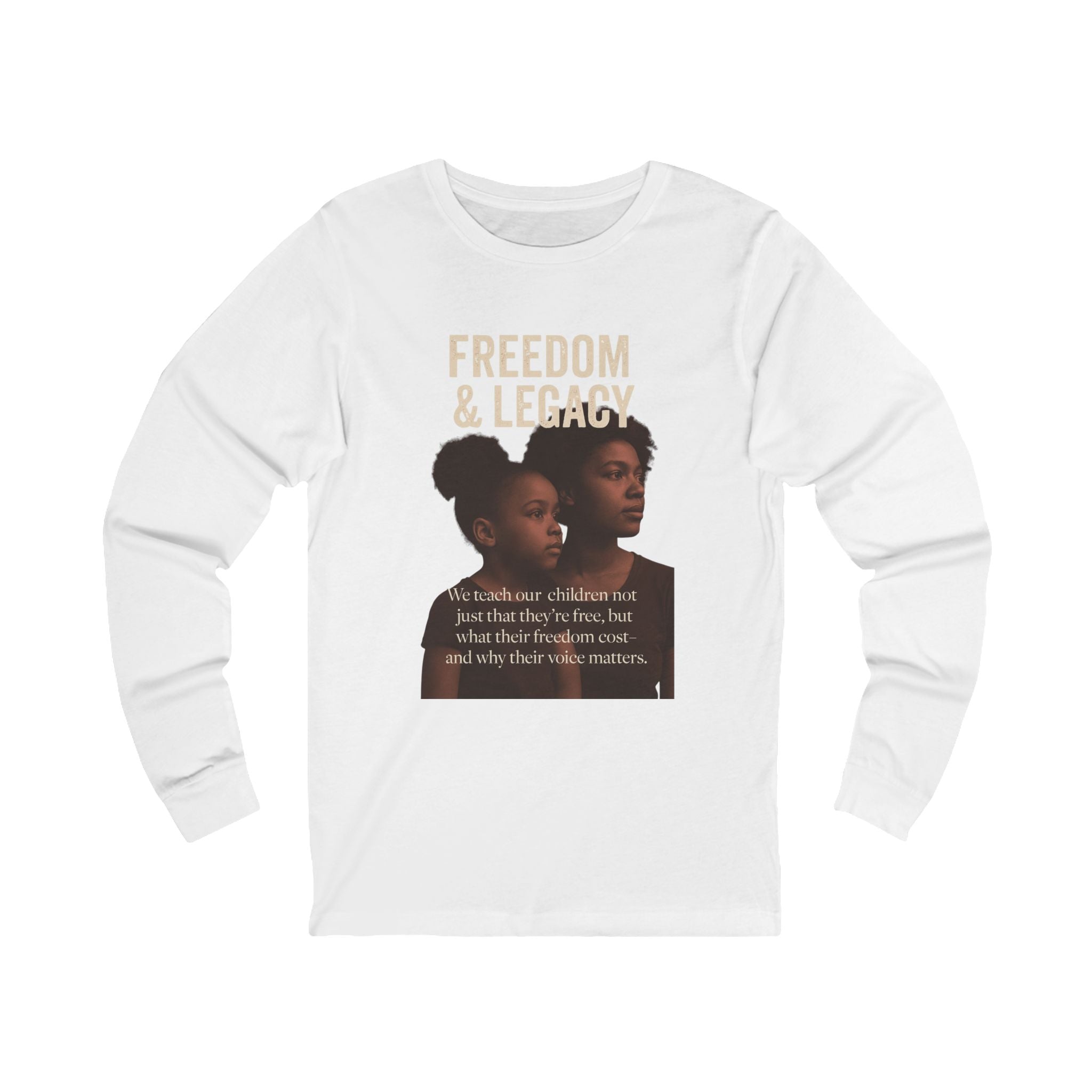 Mother and Daughter Unisex Long Sleeve Tee - Freedom and Legacy Design - FarewellMNG Brand Clothing