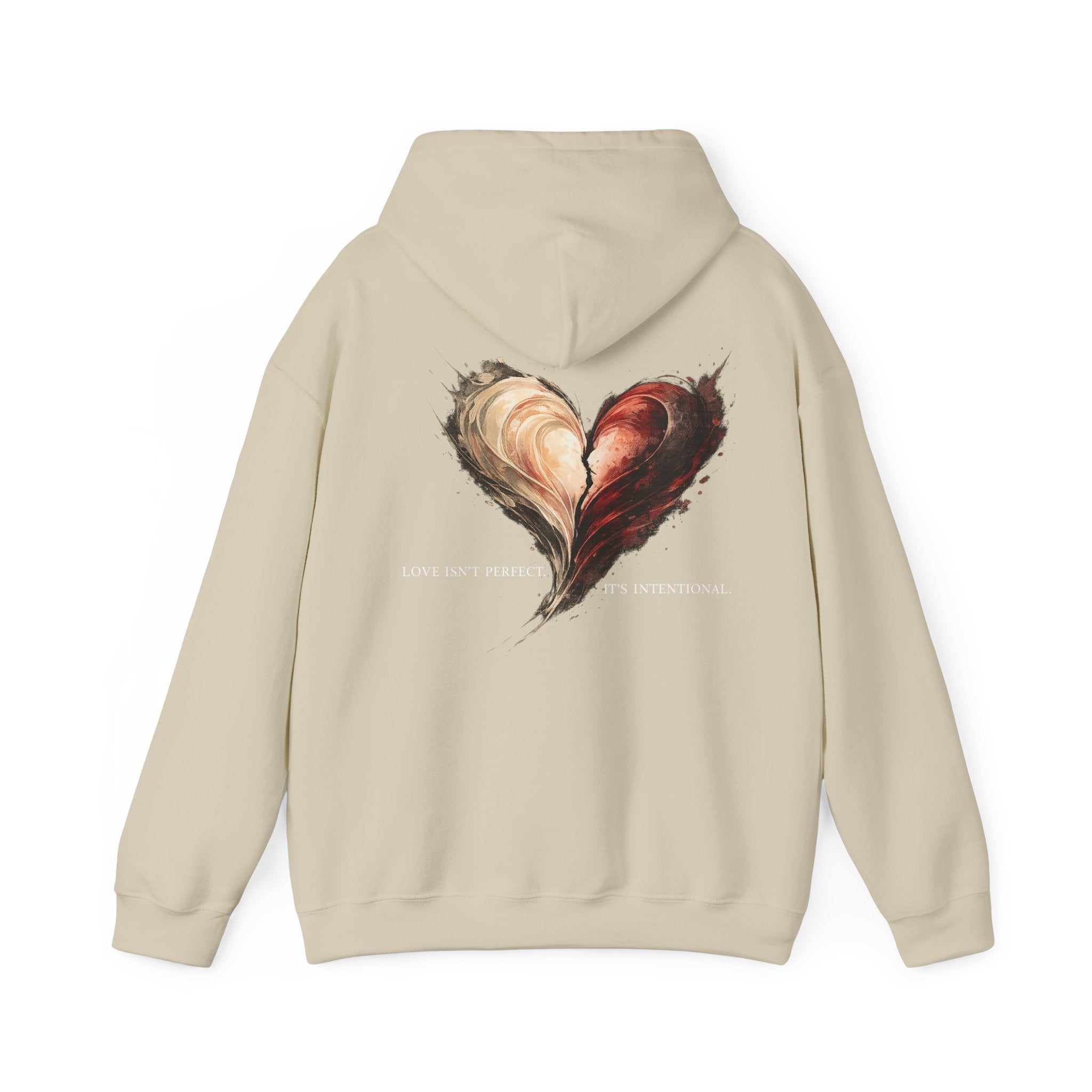 Love Isn't Perfect Hoodie — Romantic Quote Pullover for Couples