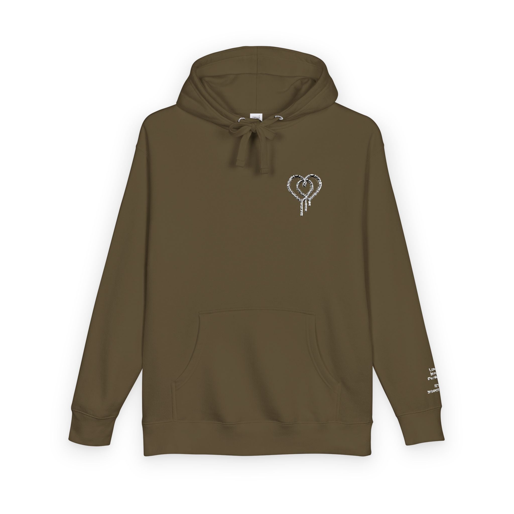 Love Isn't Perfect Men's Fleece Hoodie — "Love Isn't Perfect. It's Intentional."
