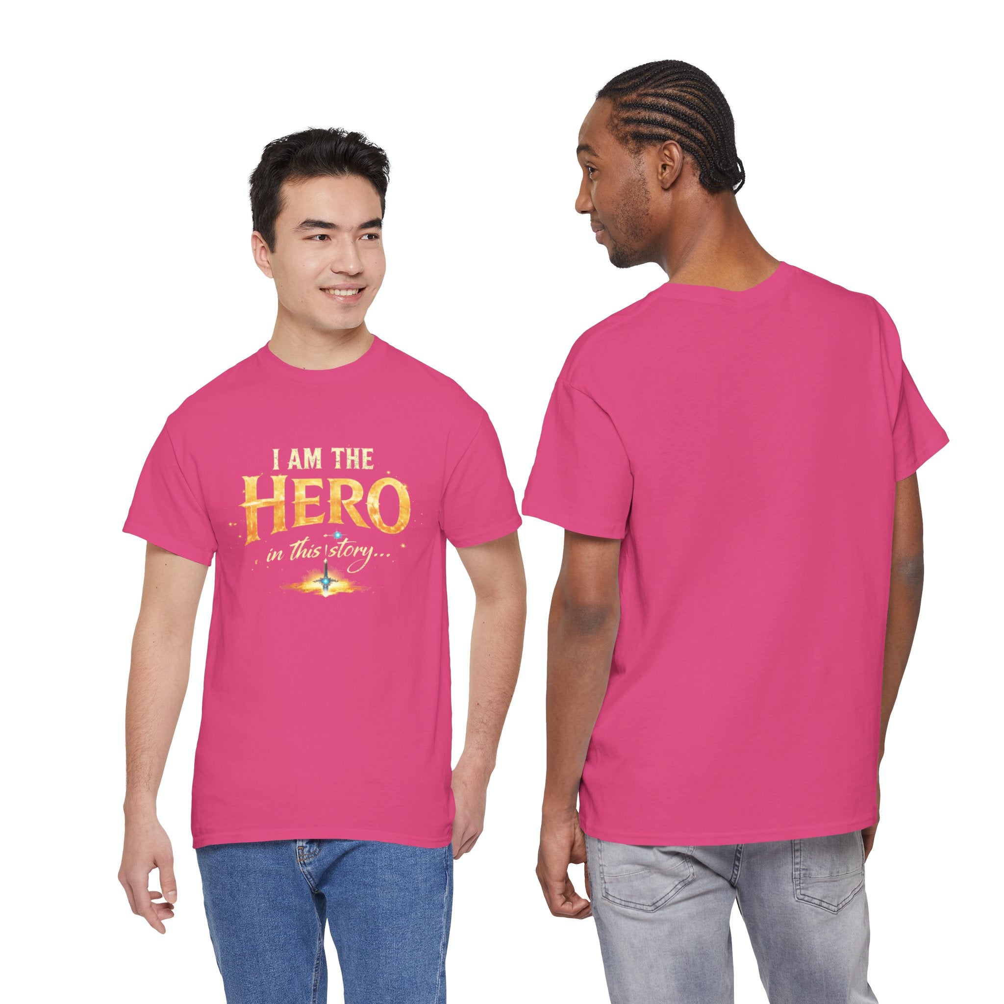 "I am the Hero of This Story" Couple T-Shirt — Matching His & Hers Tee