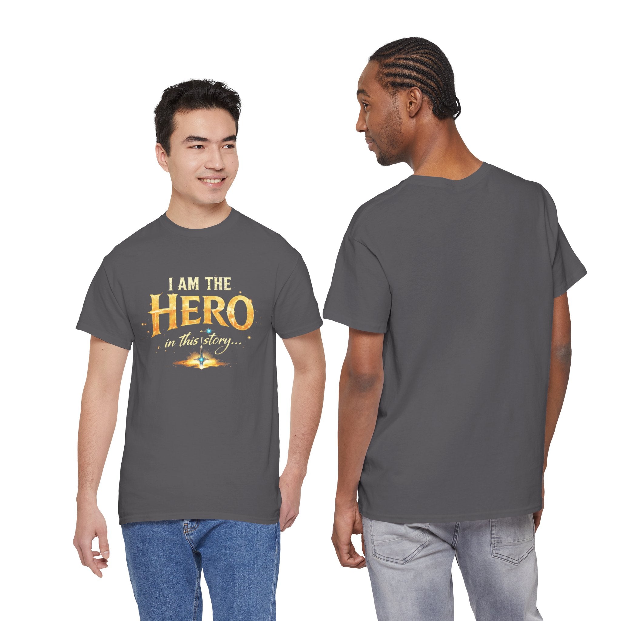 "I am the Hero of This Story" Couple T-Shirt — Matching His & Hers Tee