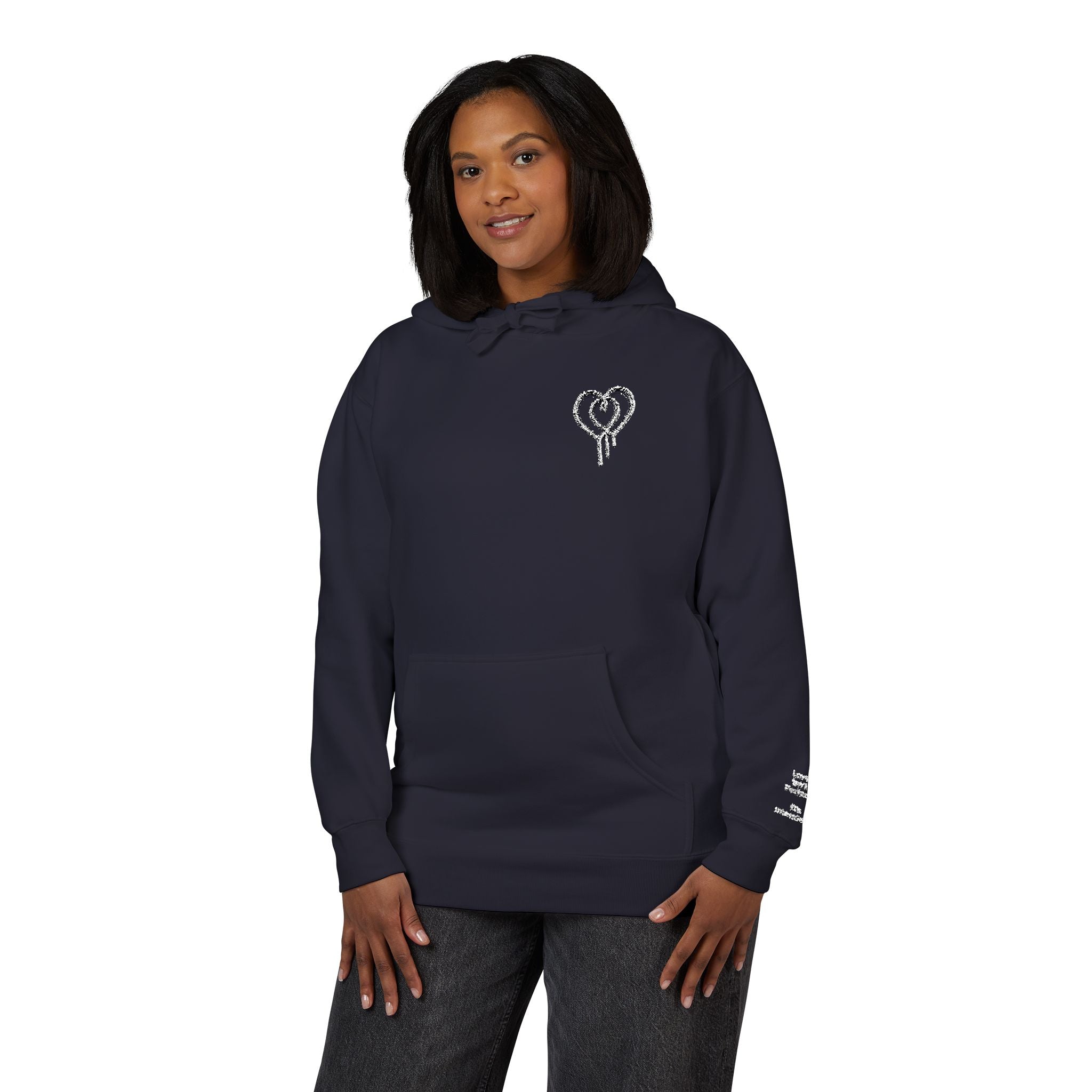 Love Isn't Perfect Women's Fleece Hoodie — "Love isn't Perfect. It's Intentional."
