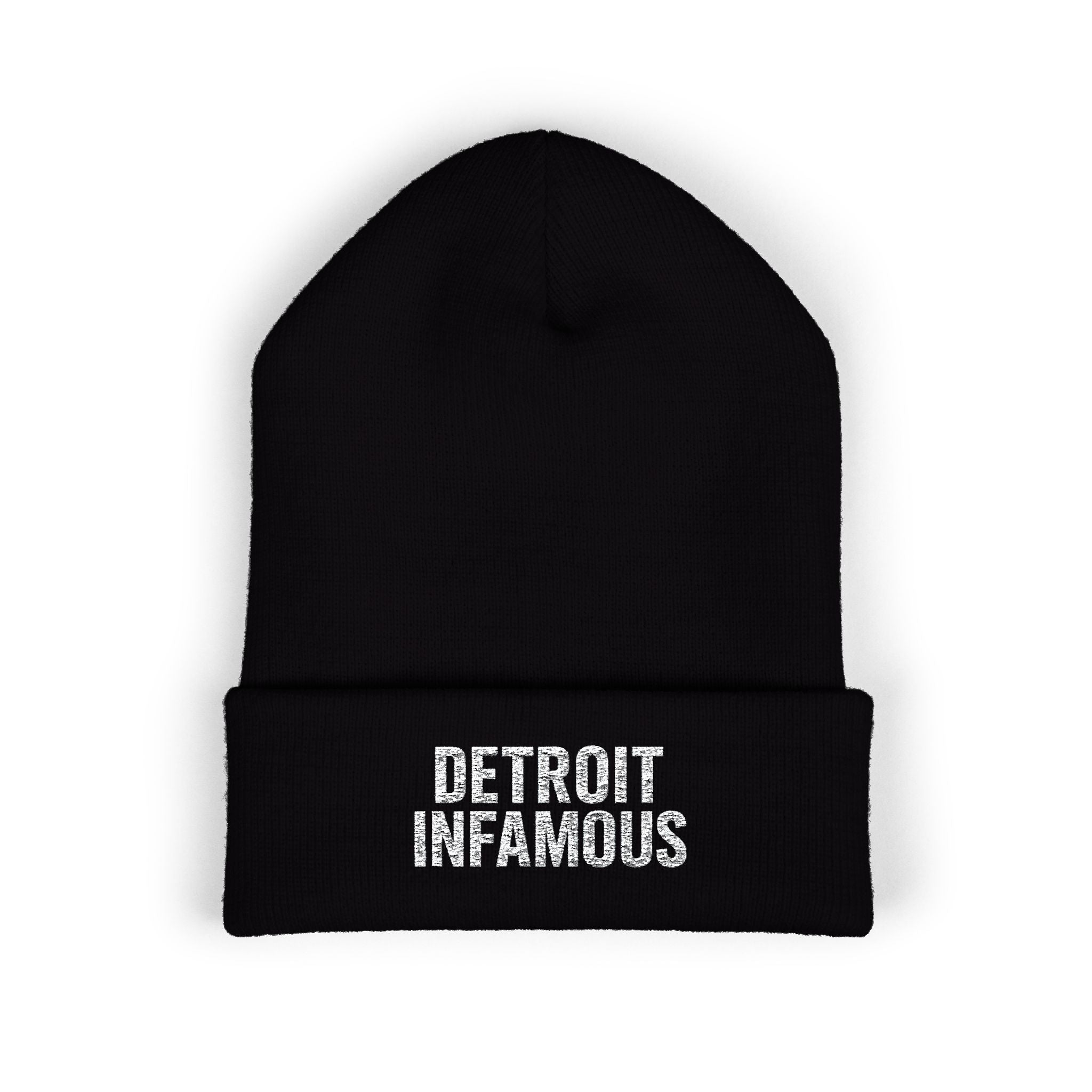 Detroit Infamous Embroidered Cuffed Beanie