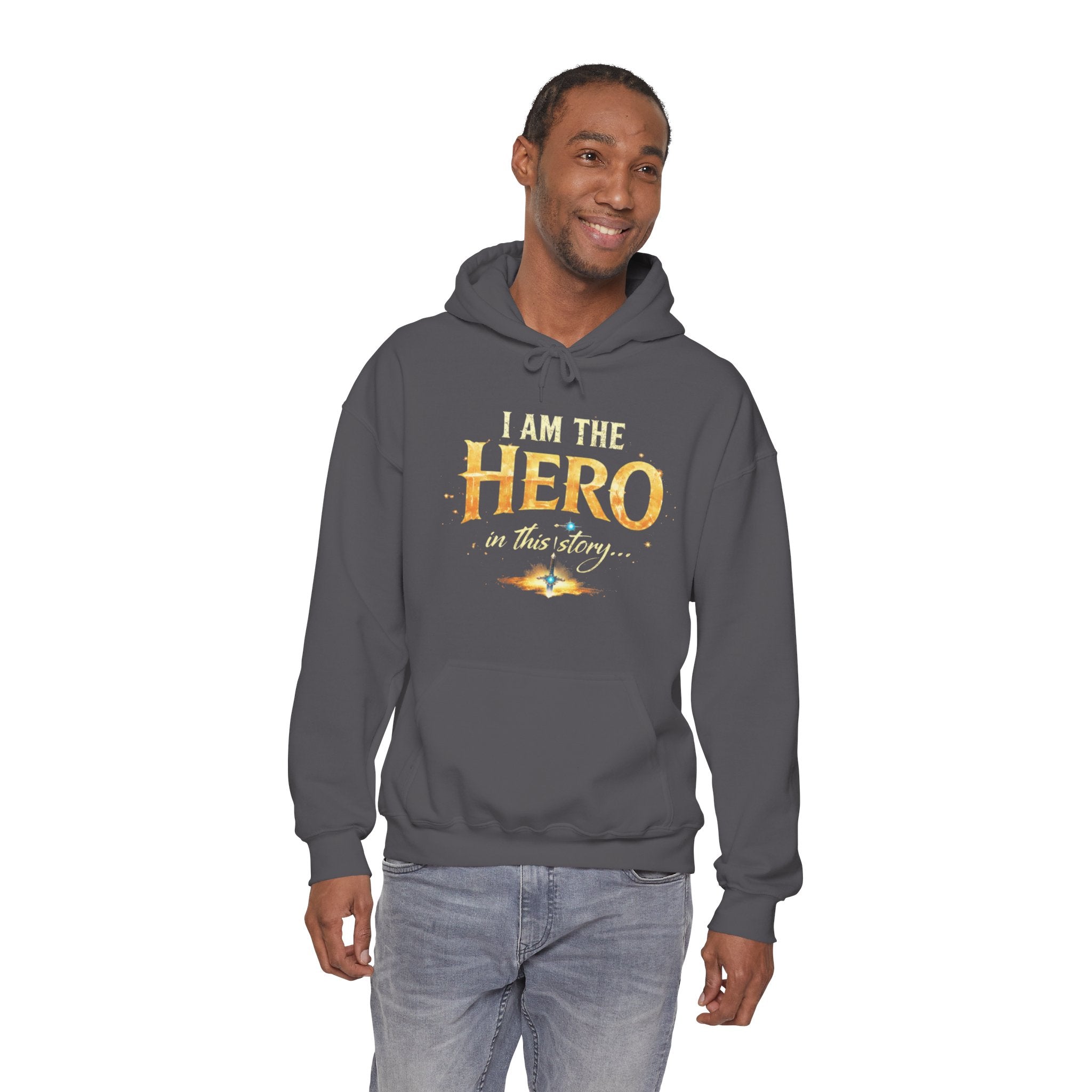 "I Am the Hero in This Story" Couples Hoodie —  Matching Valentine's Sweatshirt