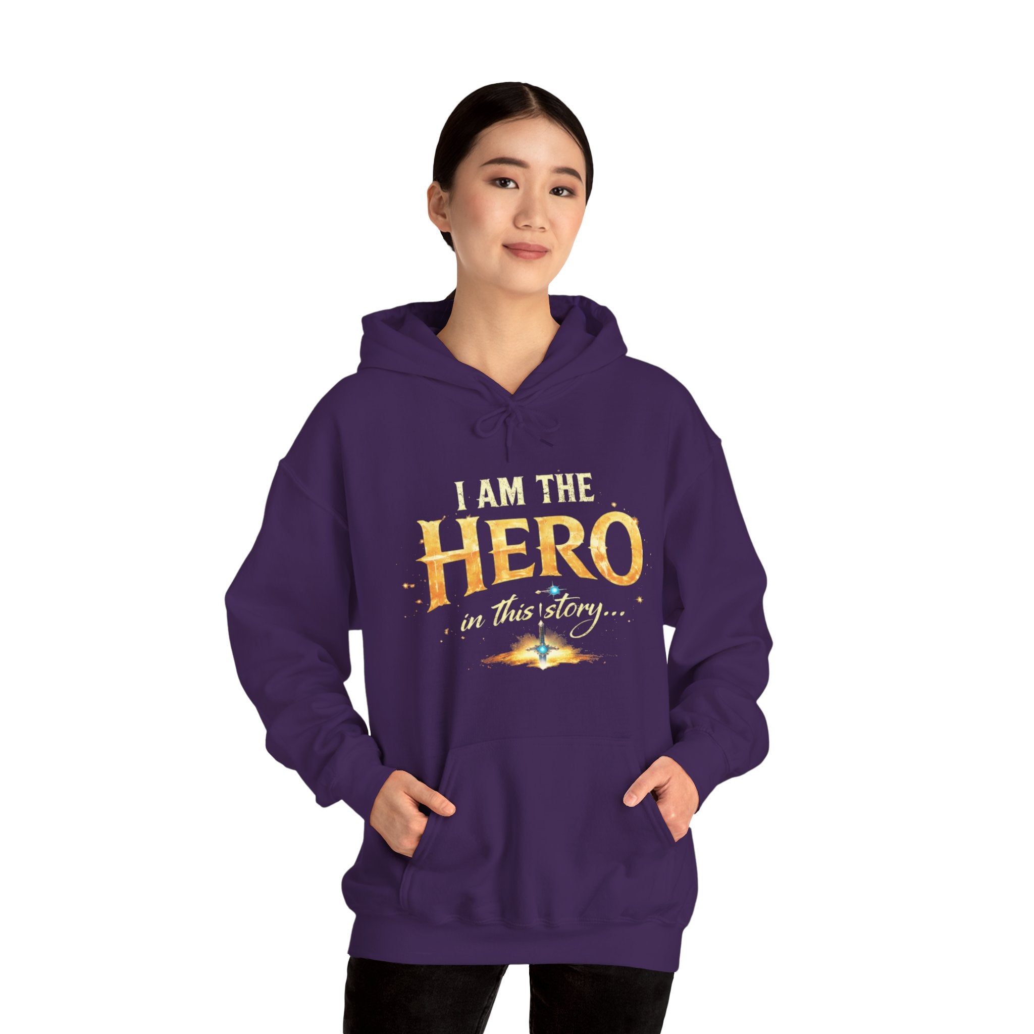 "I Am the Hero in This Story" Couples Hoodie —  Matching Valentine's Sweatshirt