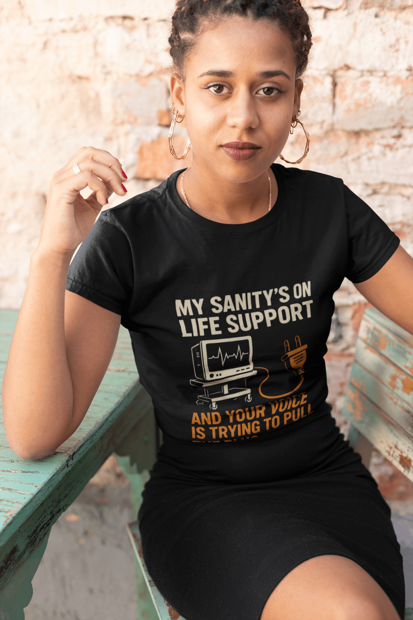 My Sanity on Life Support T-Shirt - FarewellMNG Brand Clothing