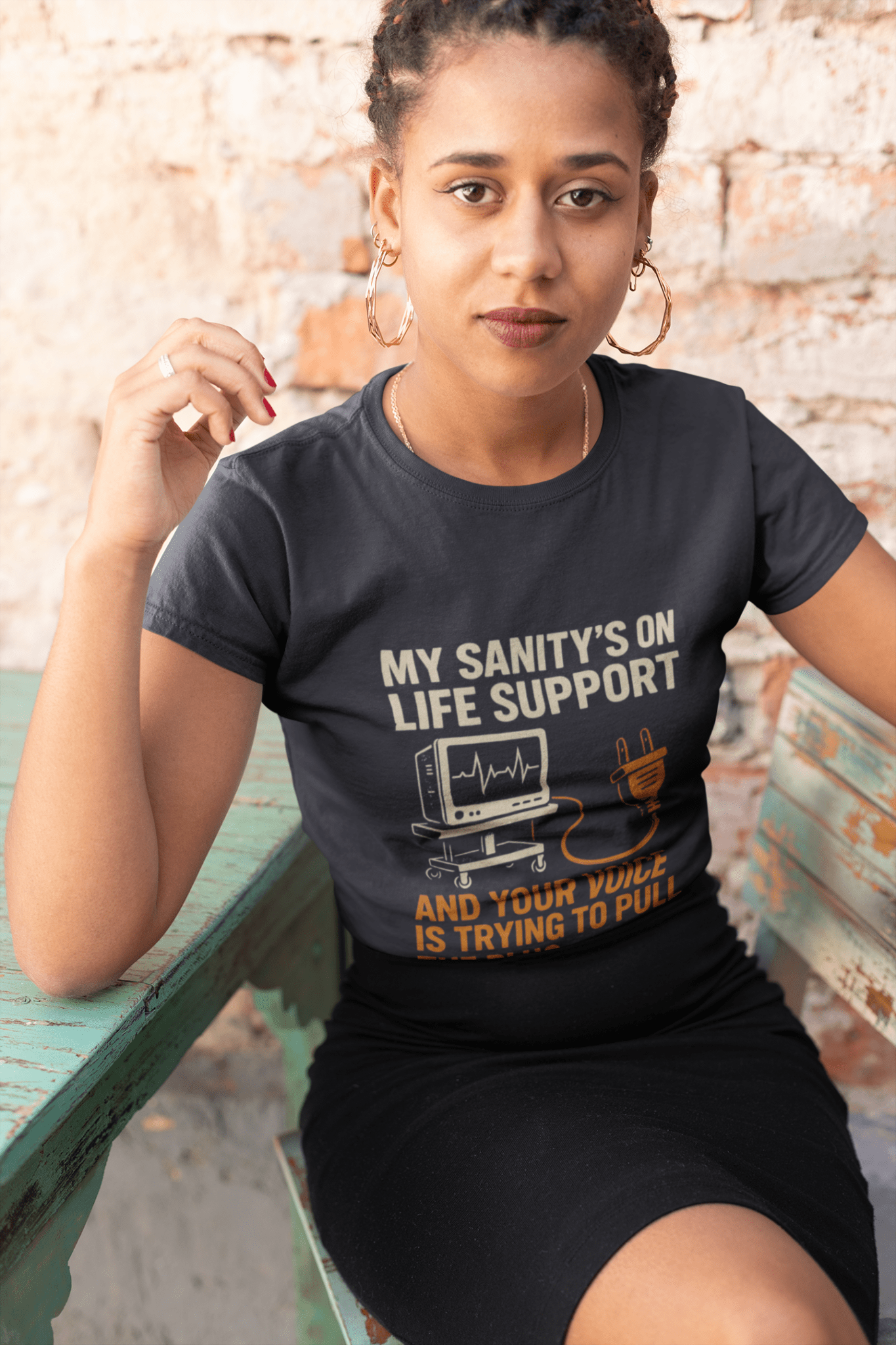 My Sanity on Life Support T-Shirt - FarewellMNG Brand Clothing