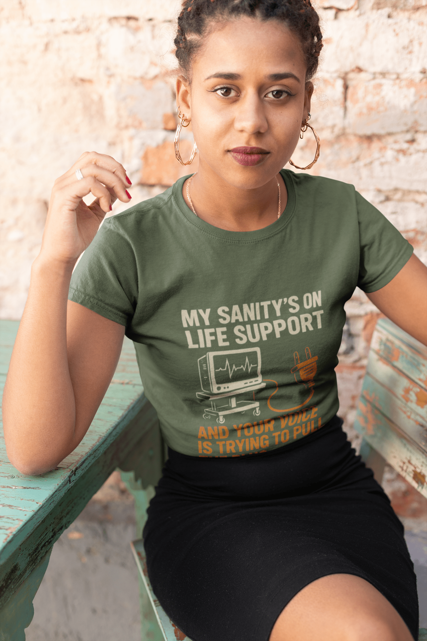 My Sanity on Life Support T-Shirt - FarewellMNG Brand Clothing