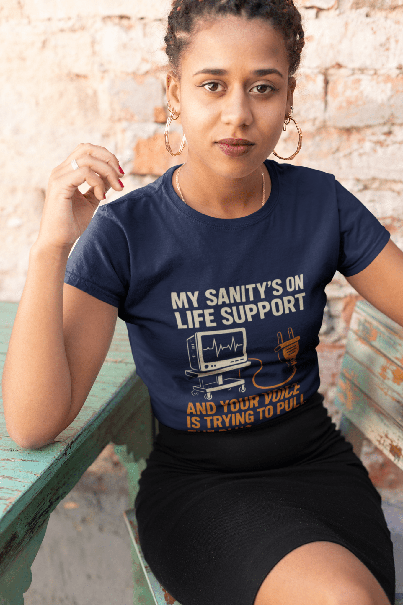 My Sanity on Life Support T-Shirt - FarewellMNG Brand Clothing