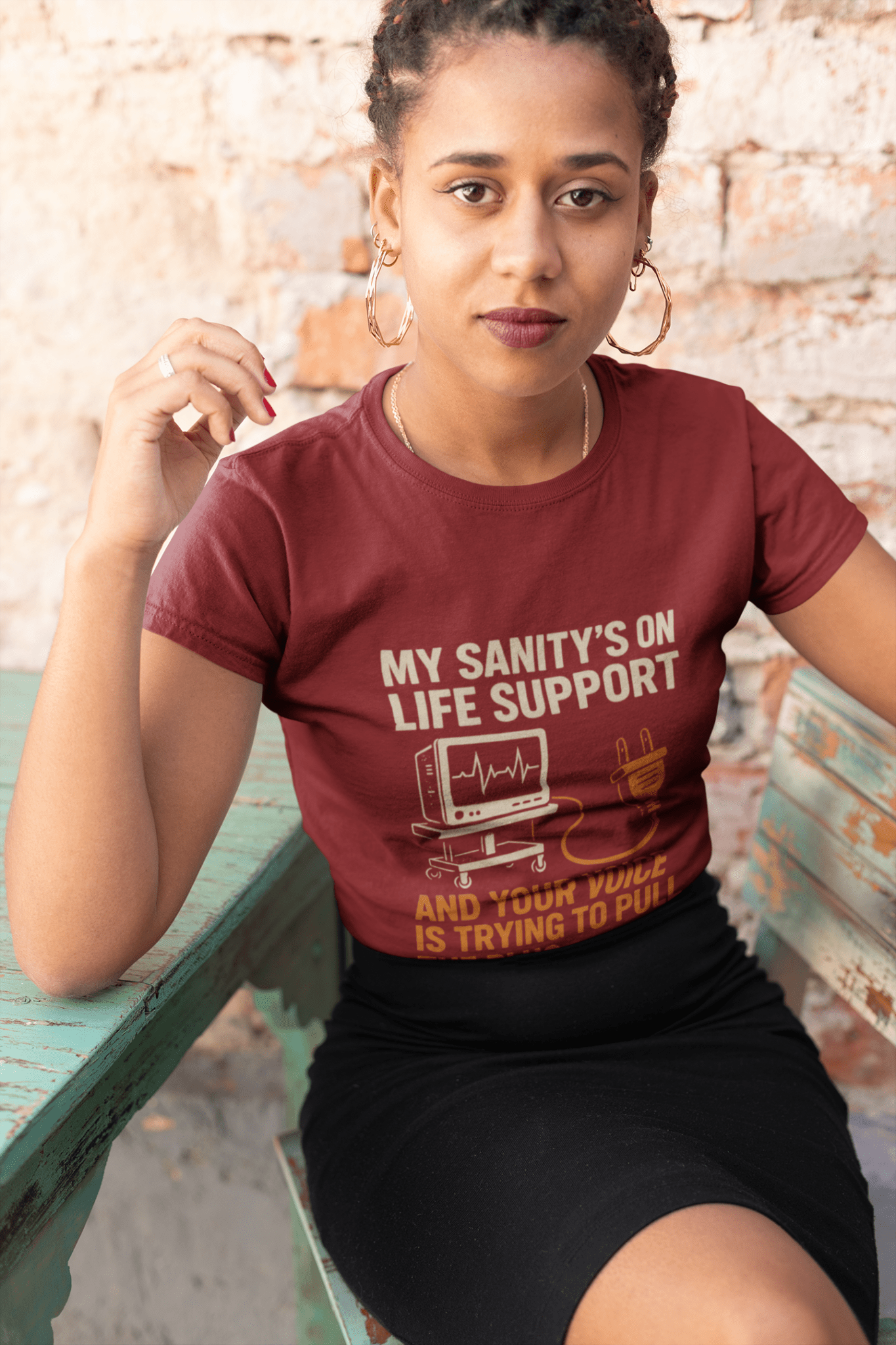 My Sanity on Life Support T-Shirt - FarewellMNG Brand Clothing