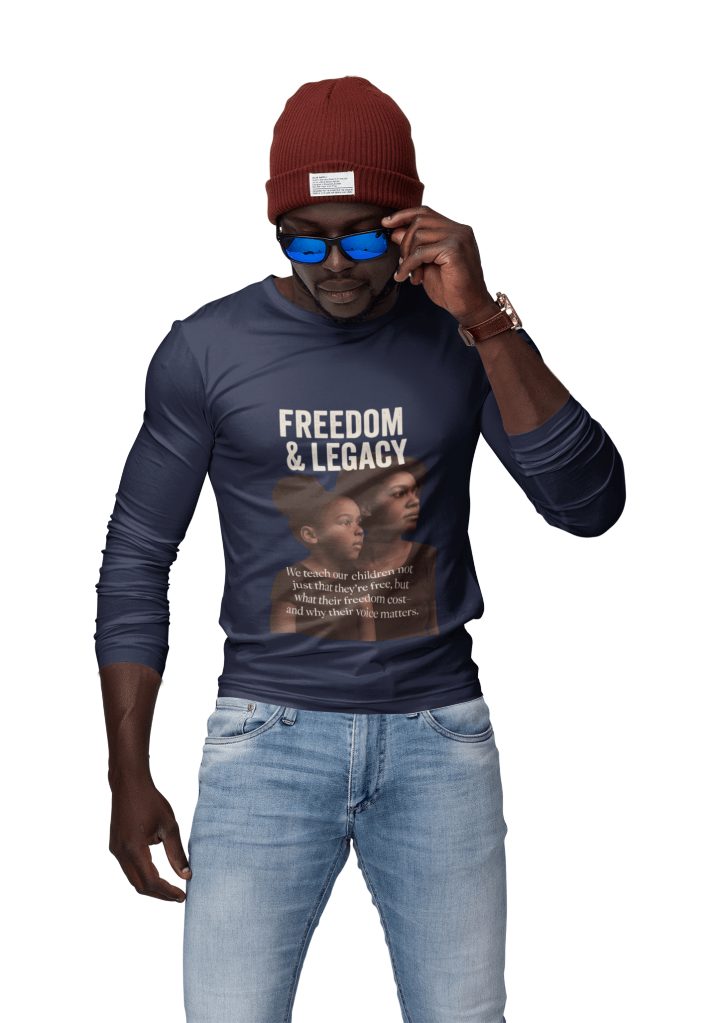 Mother and Daughter Unisex Long Sleeve Tee - Freedom and Legacy Design - FarewellMNG Brand Clothing