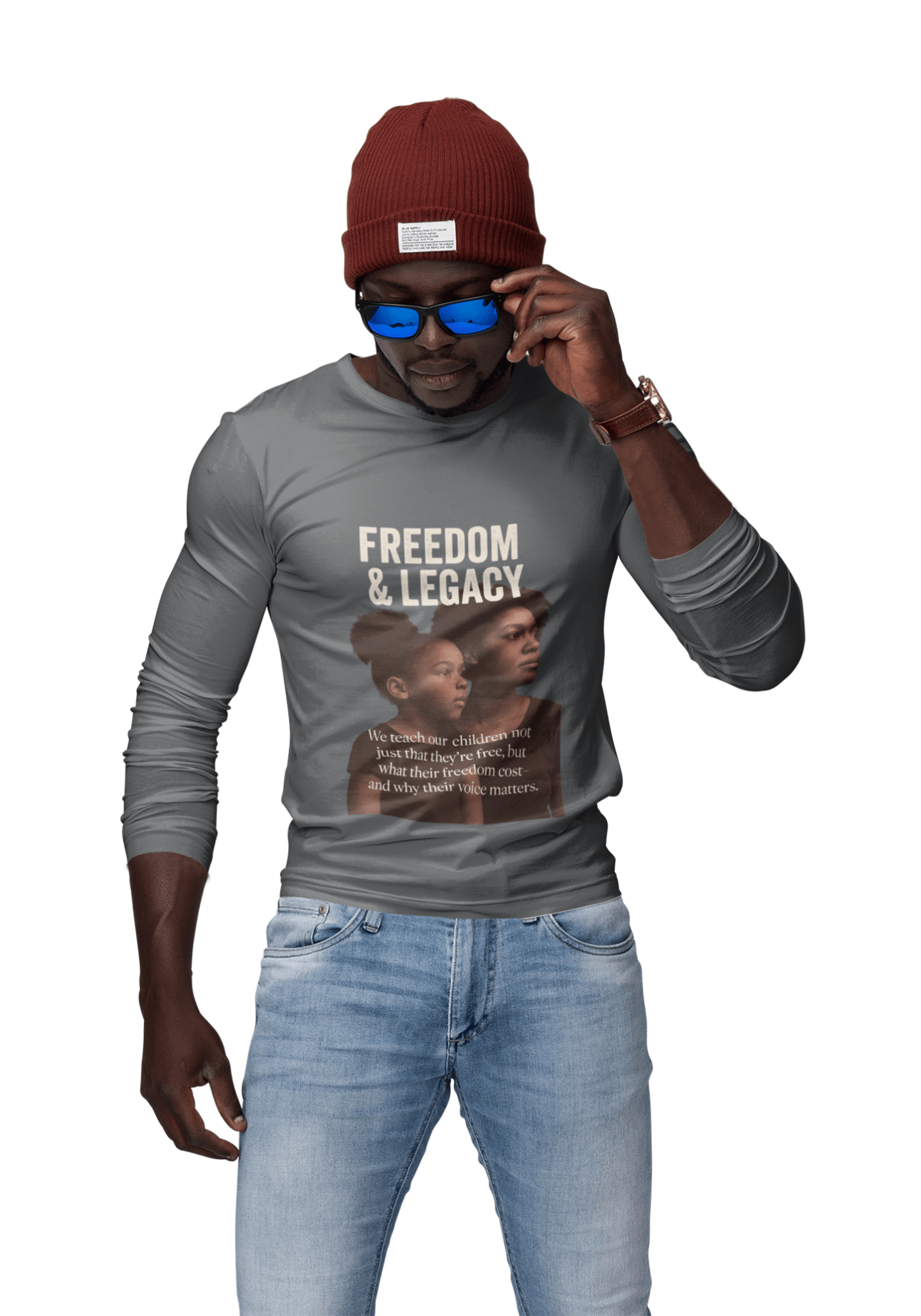 Mother and Daughter Unisex Long Sleeve Tee - Freedom and Legacy Design - FarewellMNG Brand Clothing