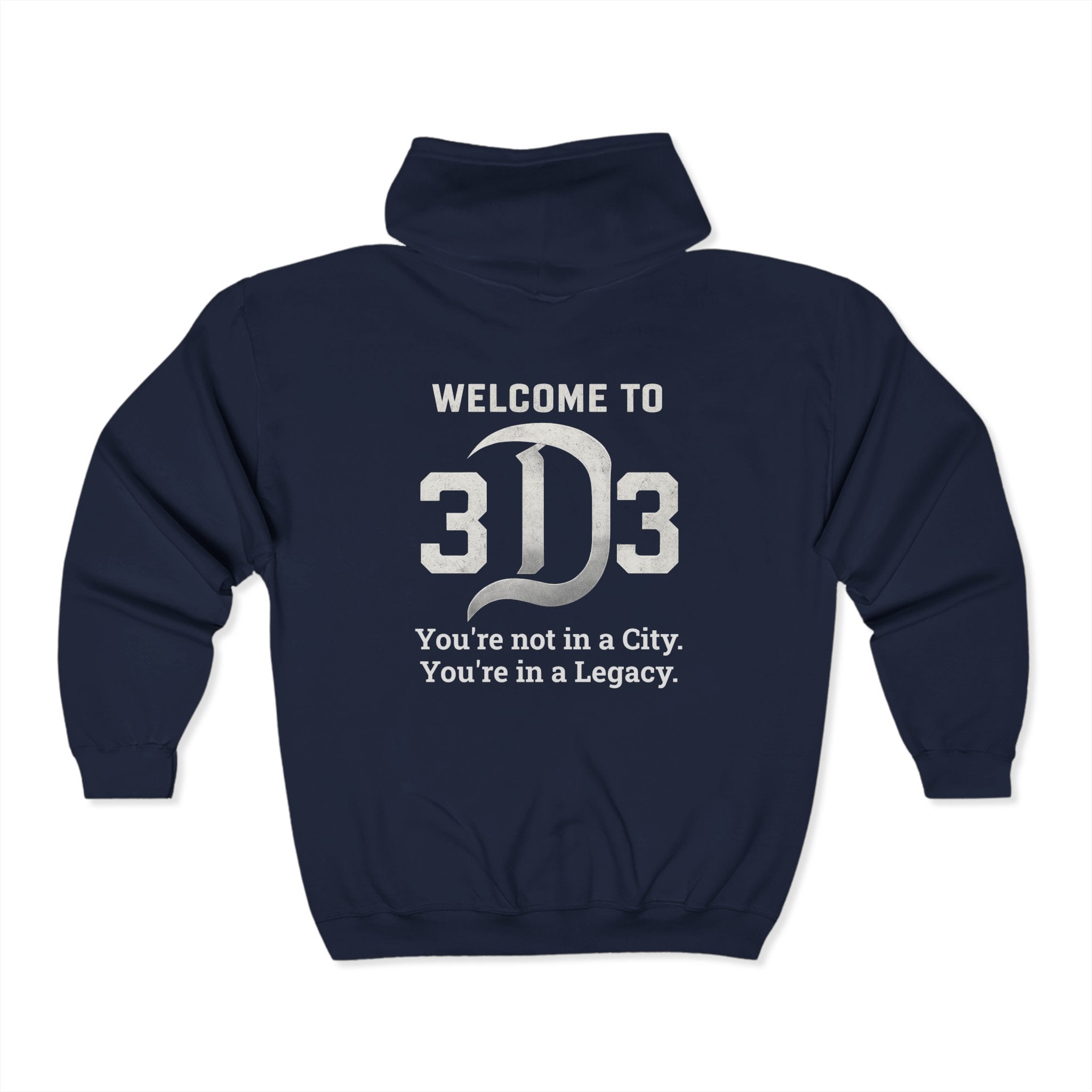 Detroit Legacy 313 Zip Up Hoodie - FarewellMNG Brand Clothing
