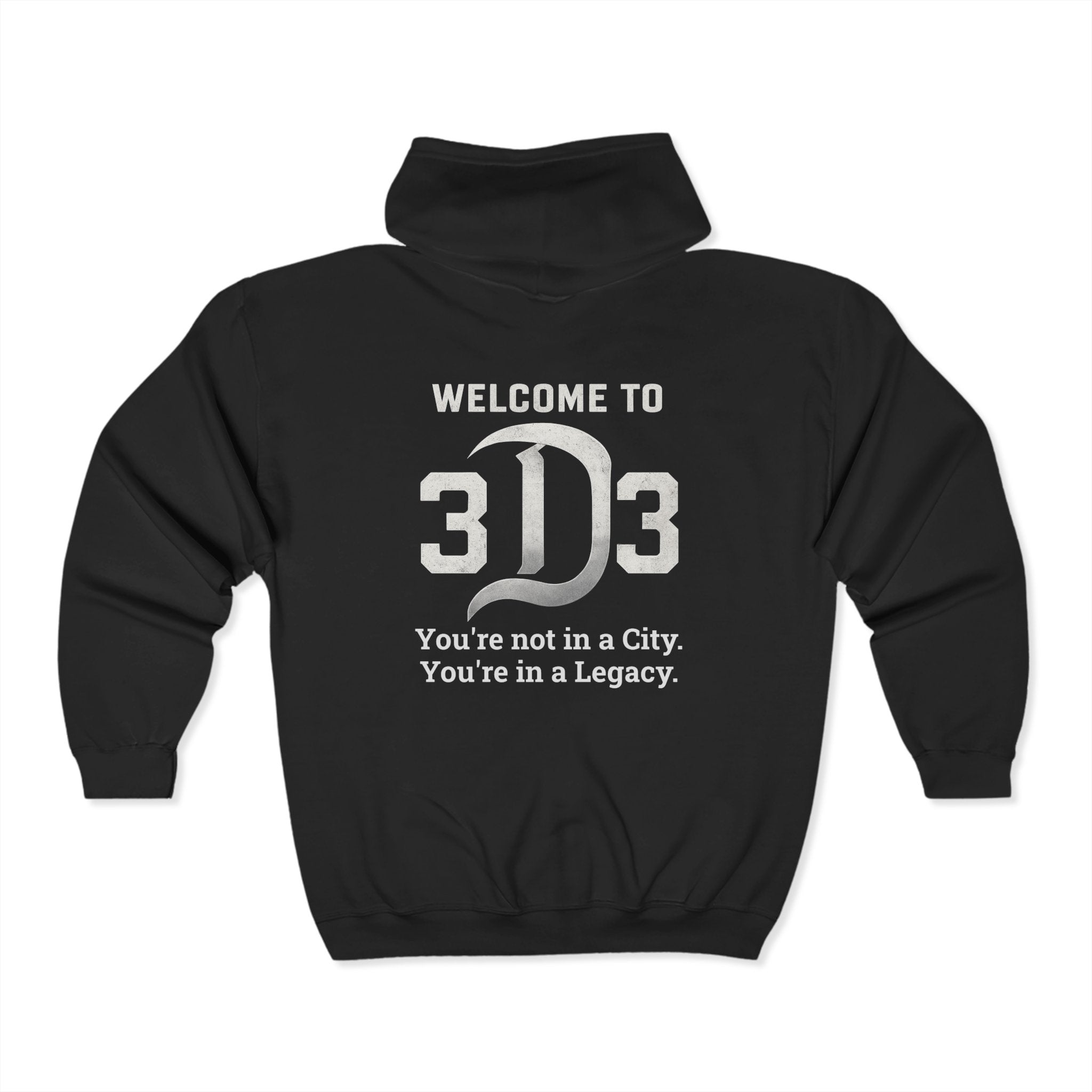 Detroit Legacy 313 Zip Up Hoodie - FarewellMNG Brand Clothing