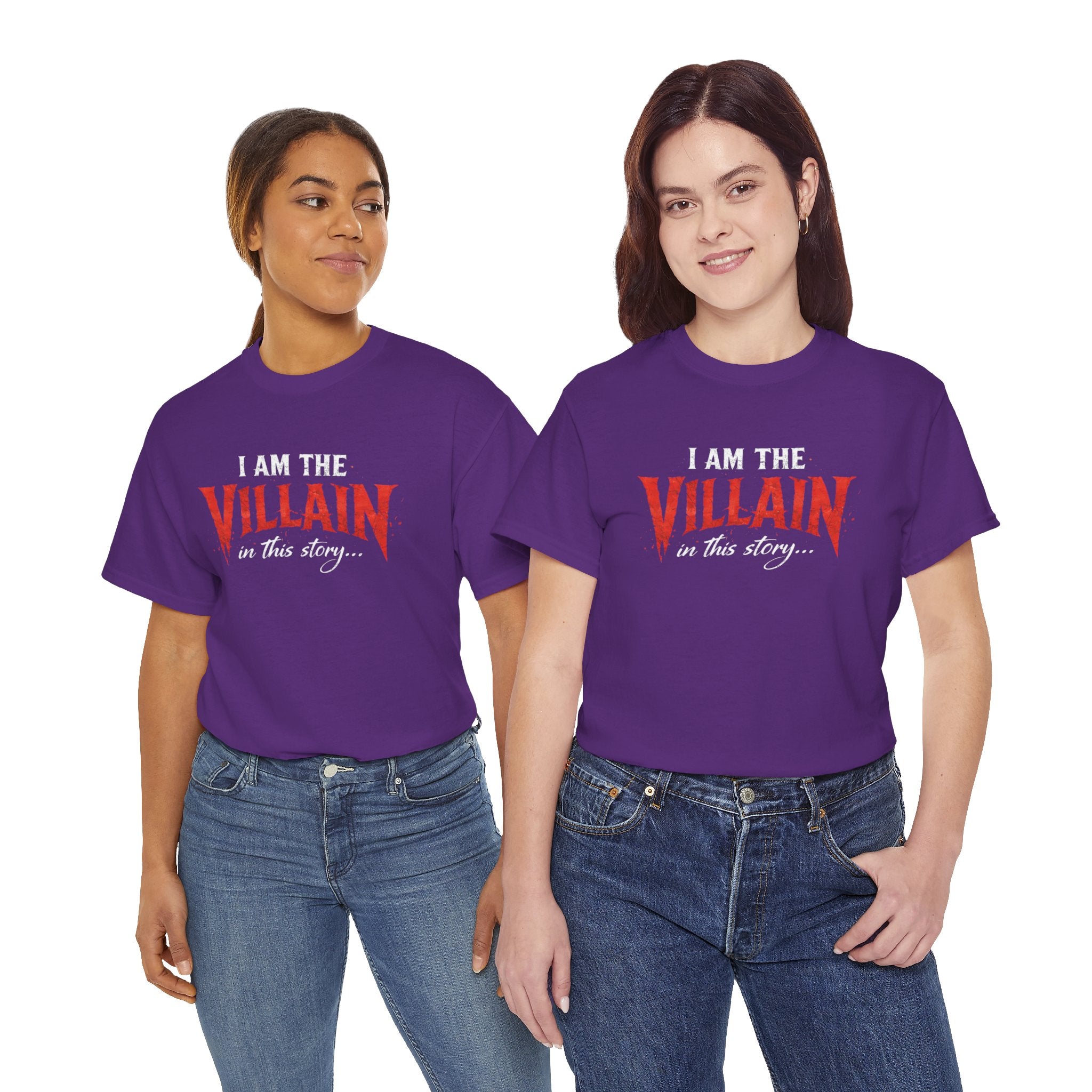 "I Am the Villain in This Story" Couple T-Shirt — Matching Graphic Tee for Partners