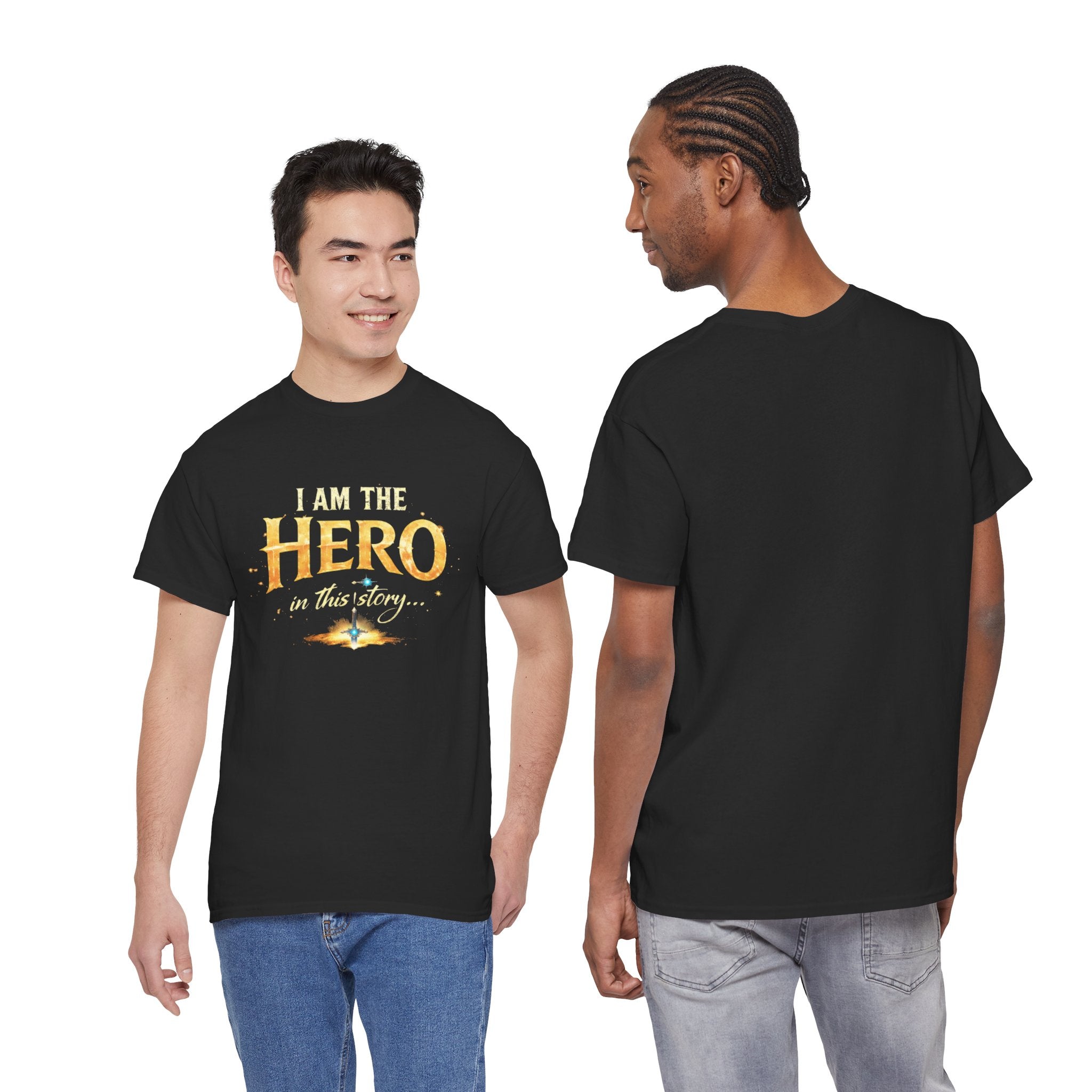 "I am the Hero of This Story" Couple T-Shirt — Matching His & Hers Tee
