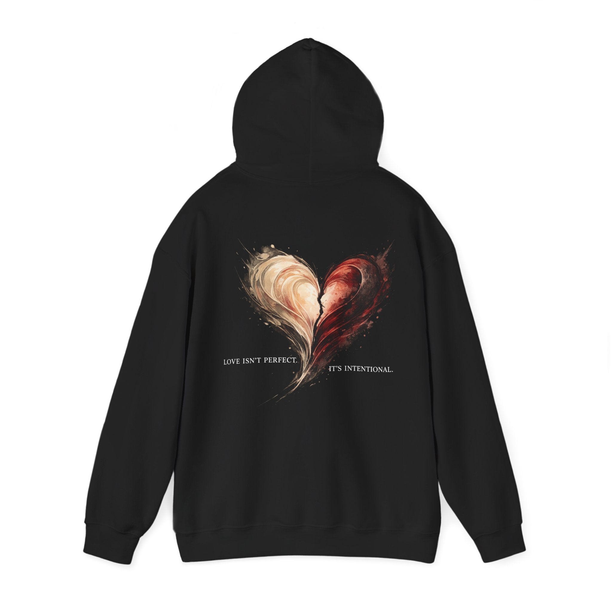Love Isn't Perfect Hoodie — Romantic Quote Pullover for Couples
