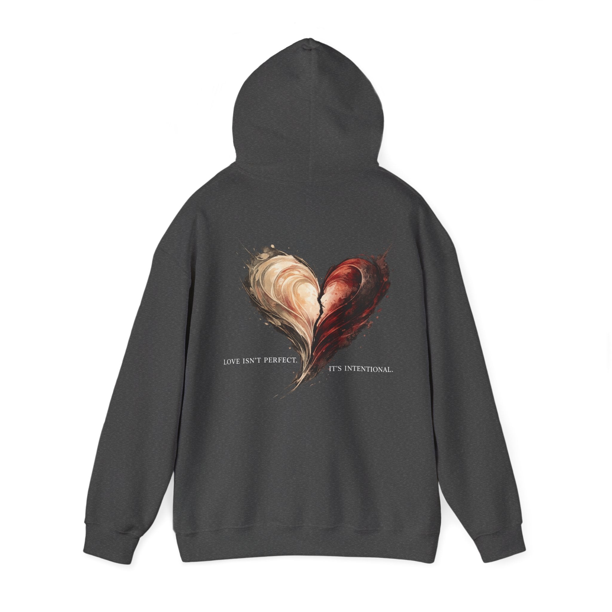Love Isn't Perfect Hoodie — Romantic Quote Pullover for Couples