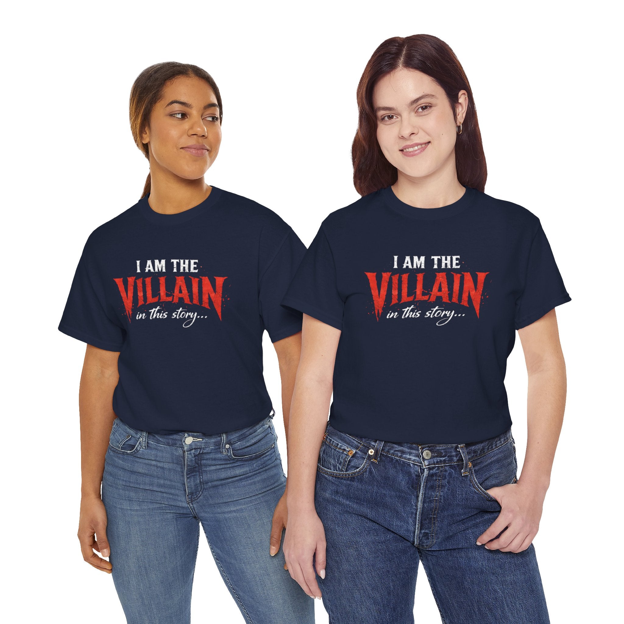 "I Am the Villain in This Story" Couple T-Shirt — Matching Graphic Tee for Partners