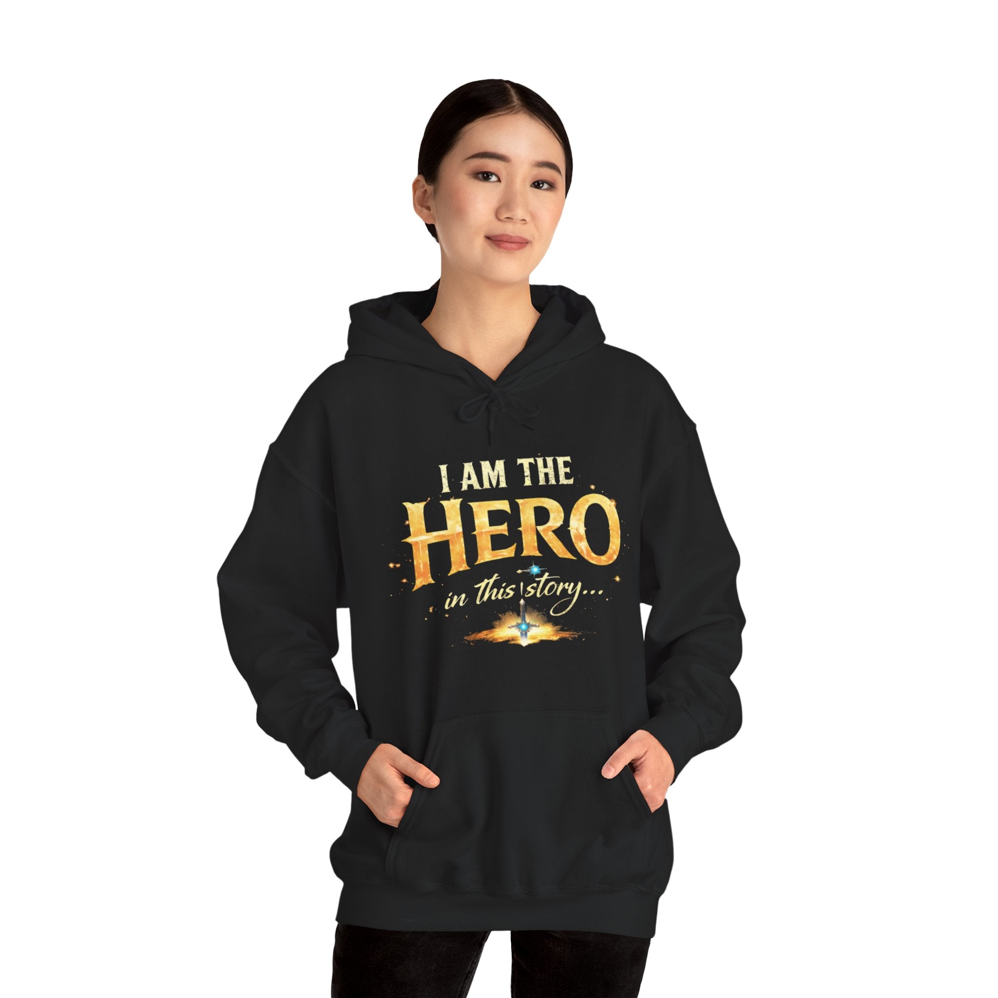 "I Am the Hero in This Story" Couples Hoodie —  Matching Valentine's Sweatshirt