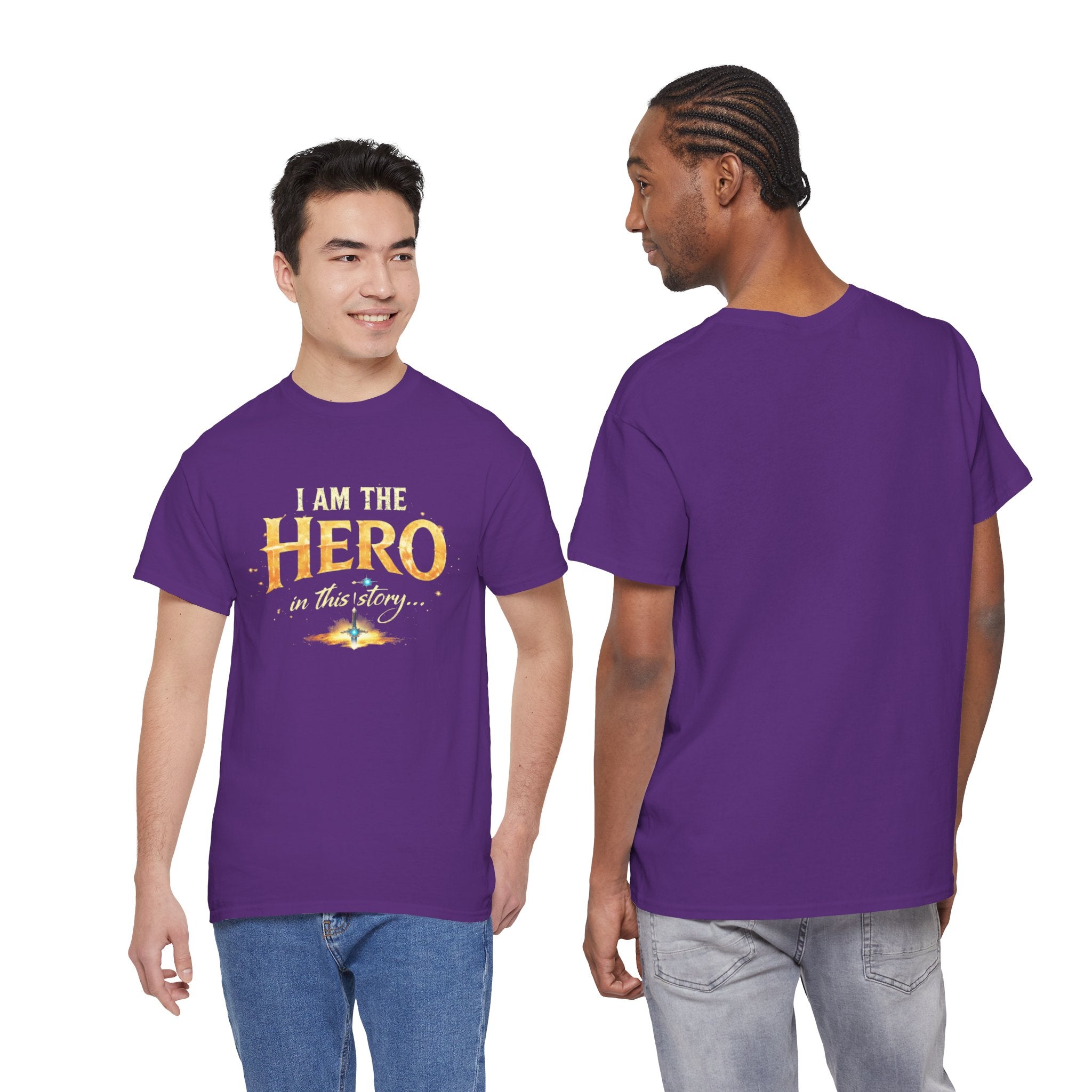 "I am the Hero of This Story" Couple T-Shirt — Matching His & Hers Tee