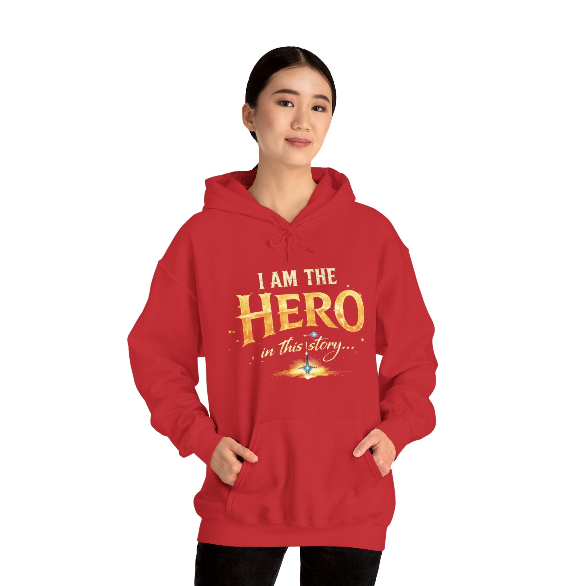 "I Am the Hero in This Story" Couples Hoodie —  Matching Valentine's Sweatshirt