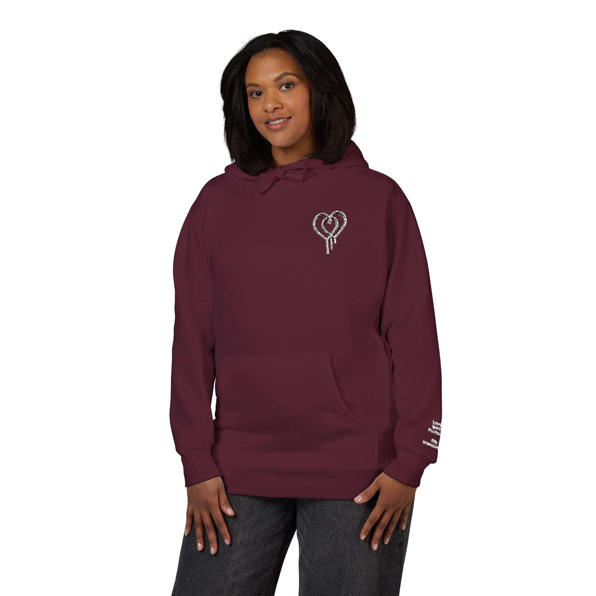 Love Isn't Perfect Women's Fleece Hoodie — "Love isn't Perfect. It's Intentional."