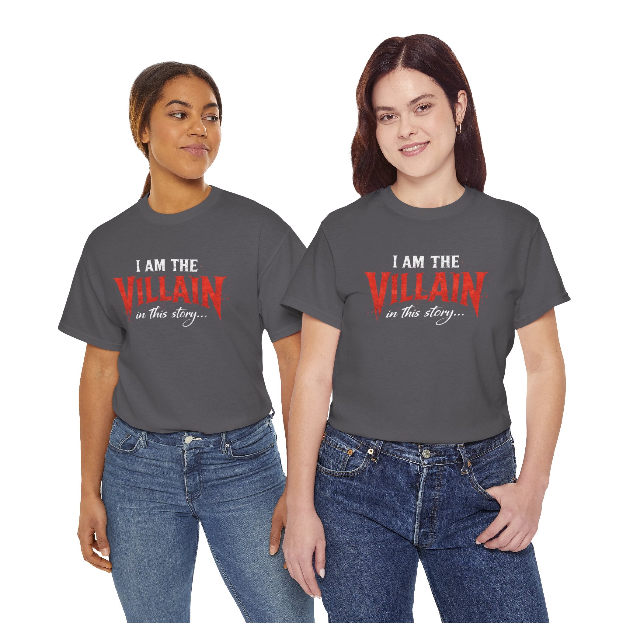 "I Am the Villain in This Story" Couple T-Shirt — Matching Graphic Tee for Partners
