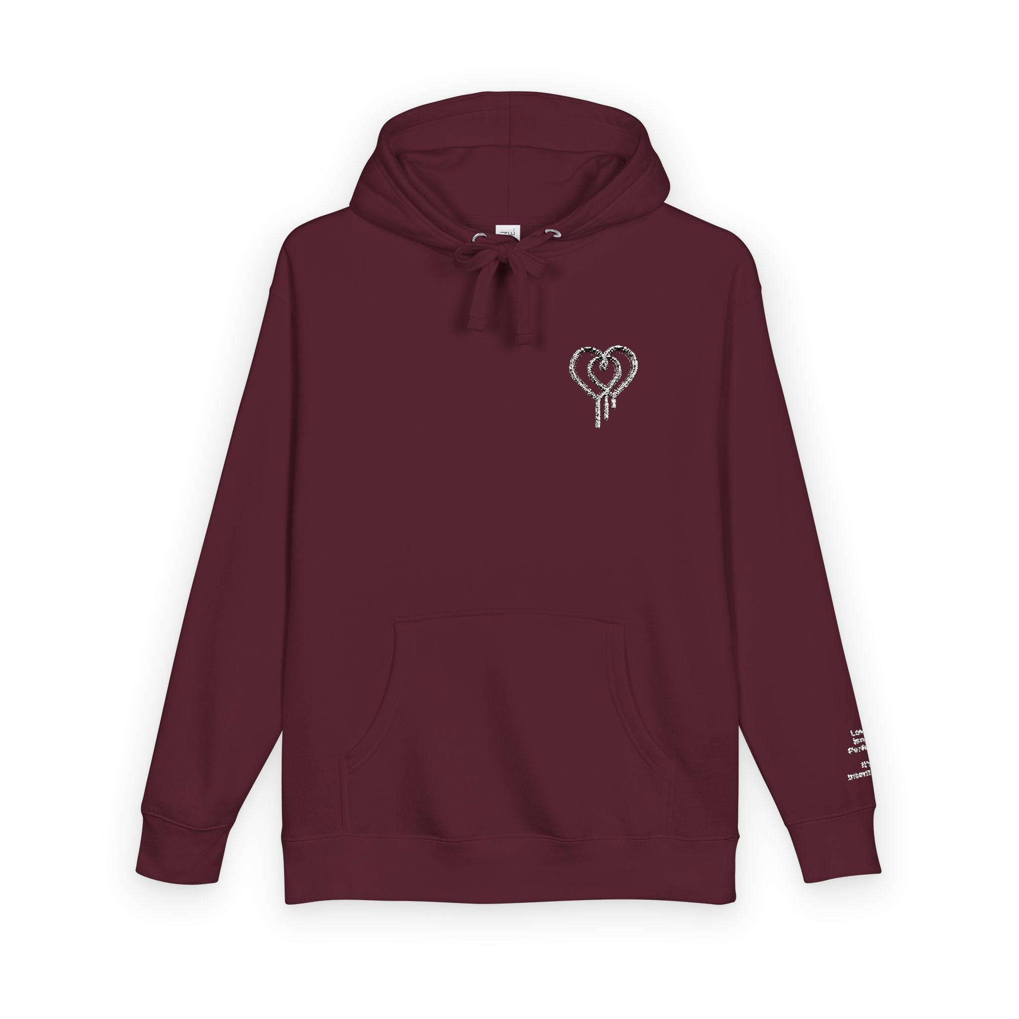 Love Isn't Perfect Women's Fleece Hoodie — "Love isn't Perfect. It's Intentional."