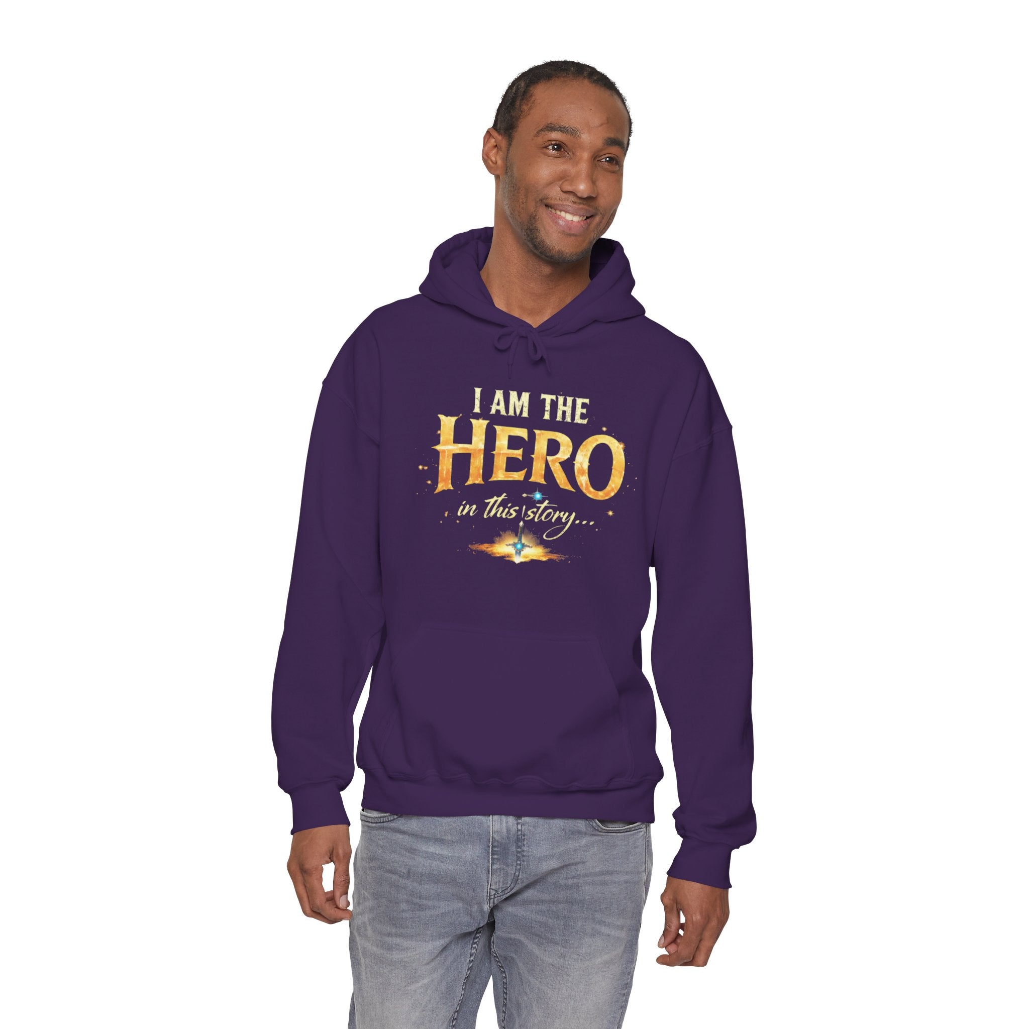 "I Am the Hero in This Story" Couples Hoodie —  Matching Valentine's Sweatshirt