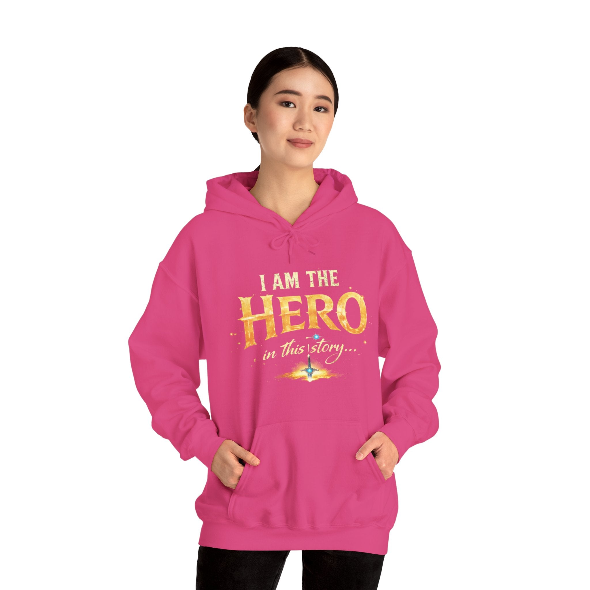 "I Am the Hero in This Story" Couples Hoodie —  Matching Valentine's Sweatshirt