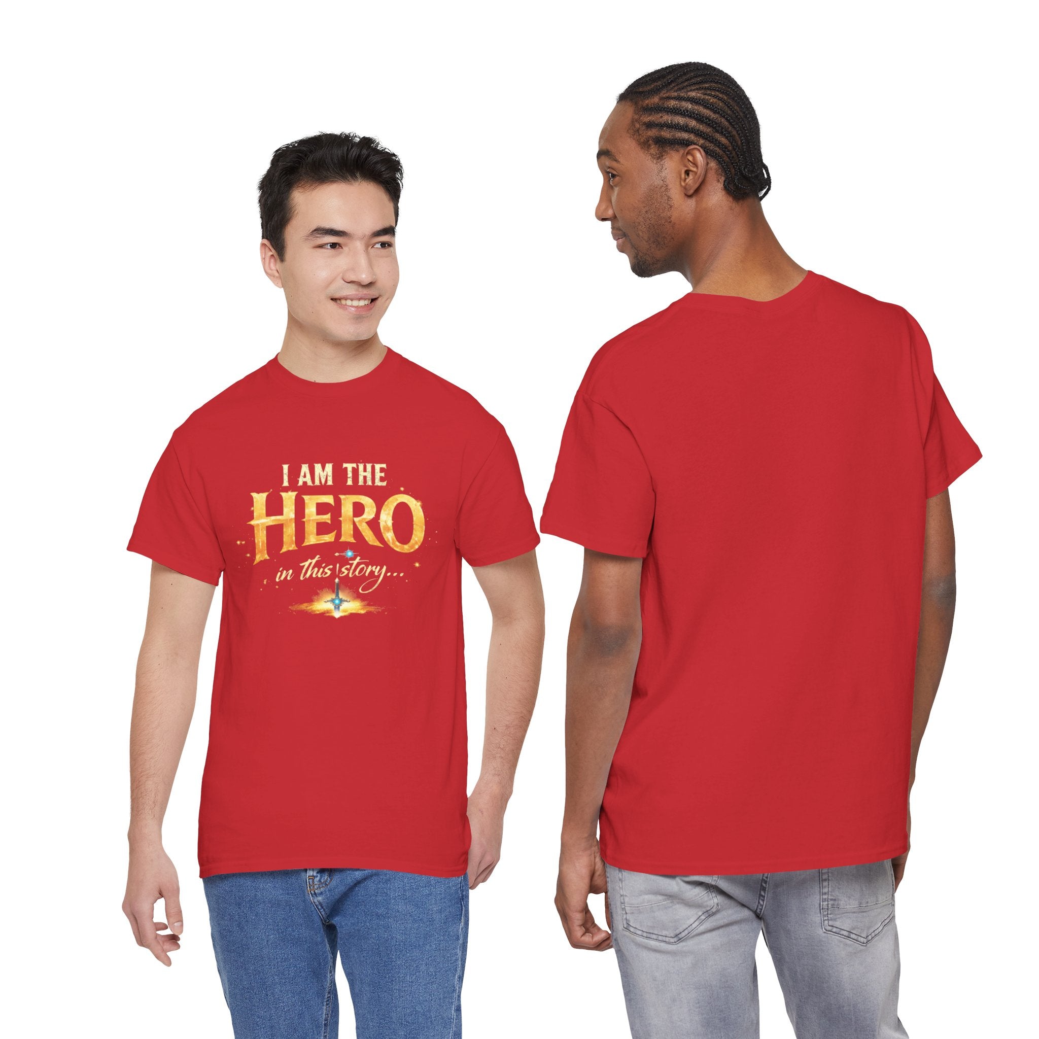 "I am the Hero of This Story" Couple T-Shirt — Matching His & Hers Tee