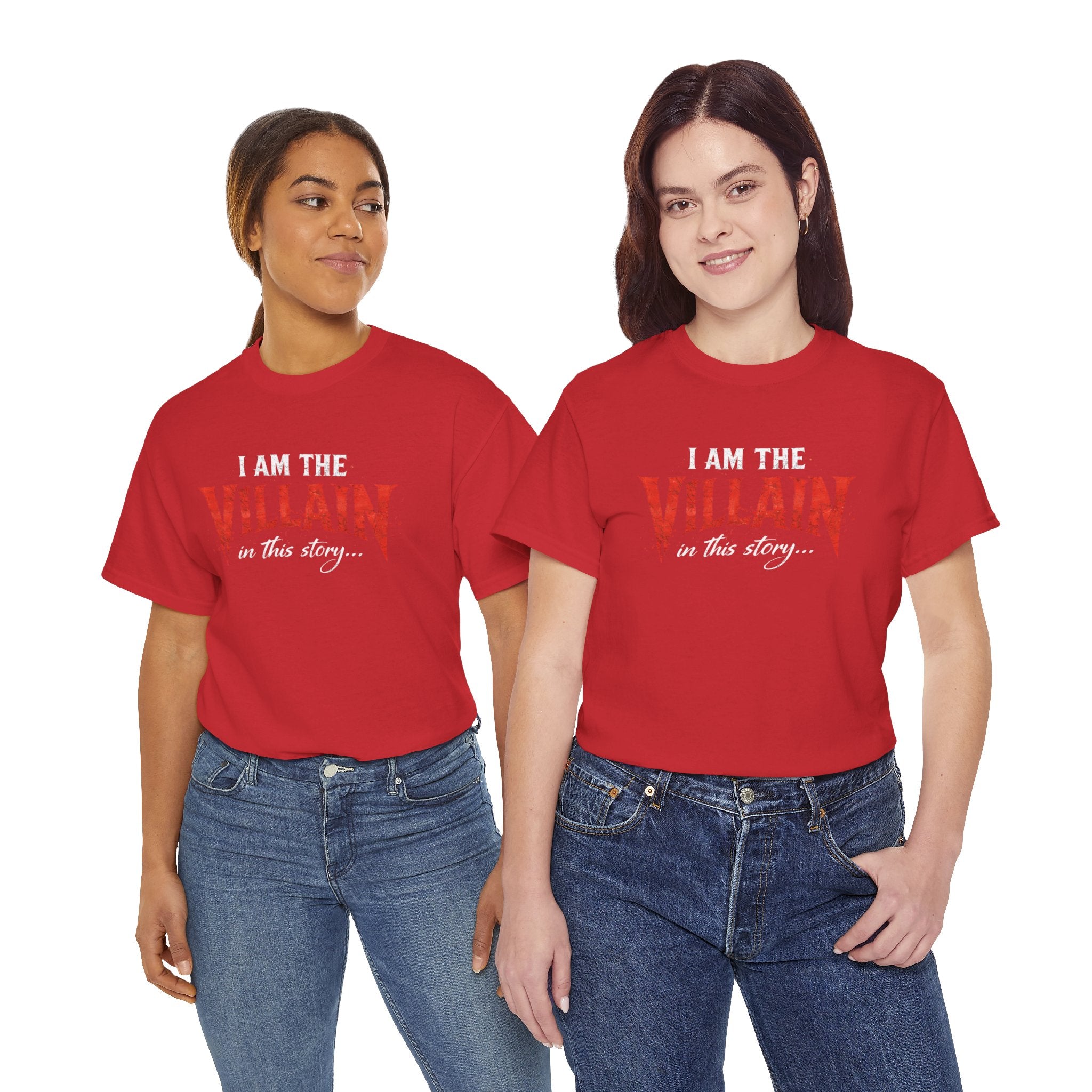 "I Am the Villain in This Story" Couple T-Shirt — Matching Graphic Tee for Partners