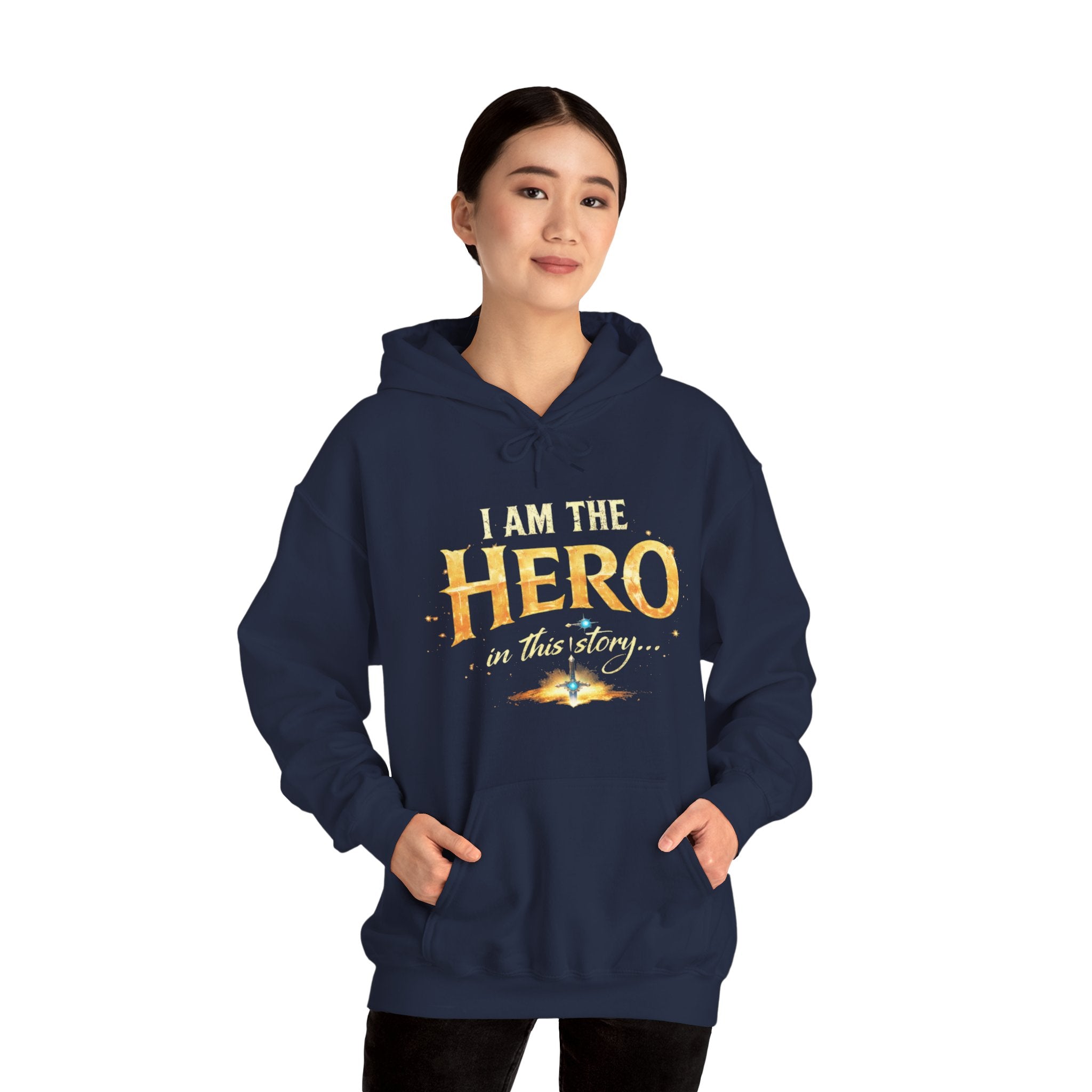 "I Am the Hero in This Story" Couples Hoodie —  Matching Valentine's Sweatshirt