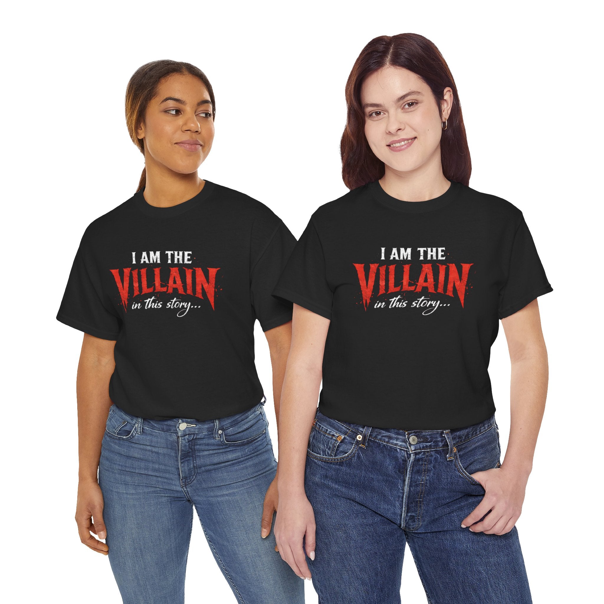"I Am the Villain in This Story" Couple T-Shirt — Matching Graphic Tee for Partners