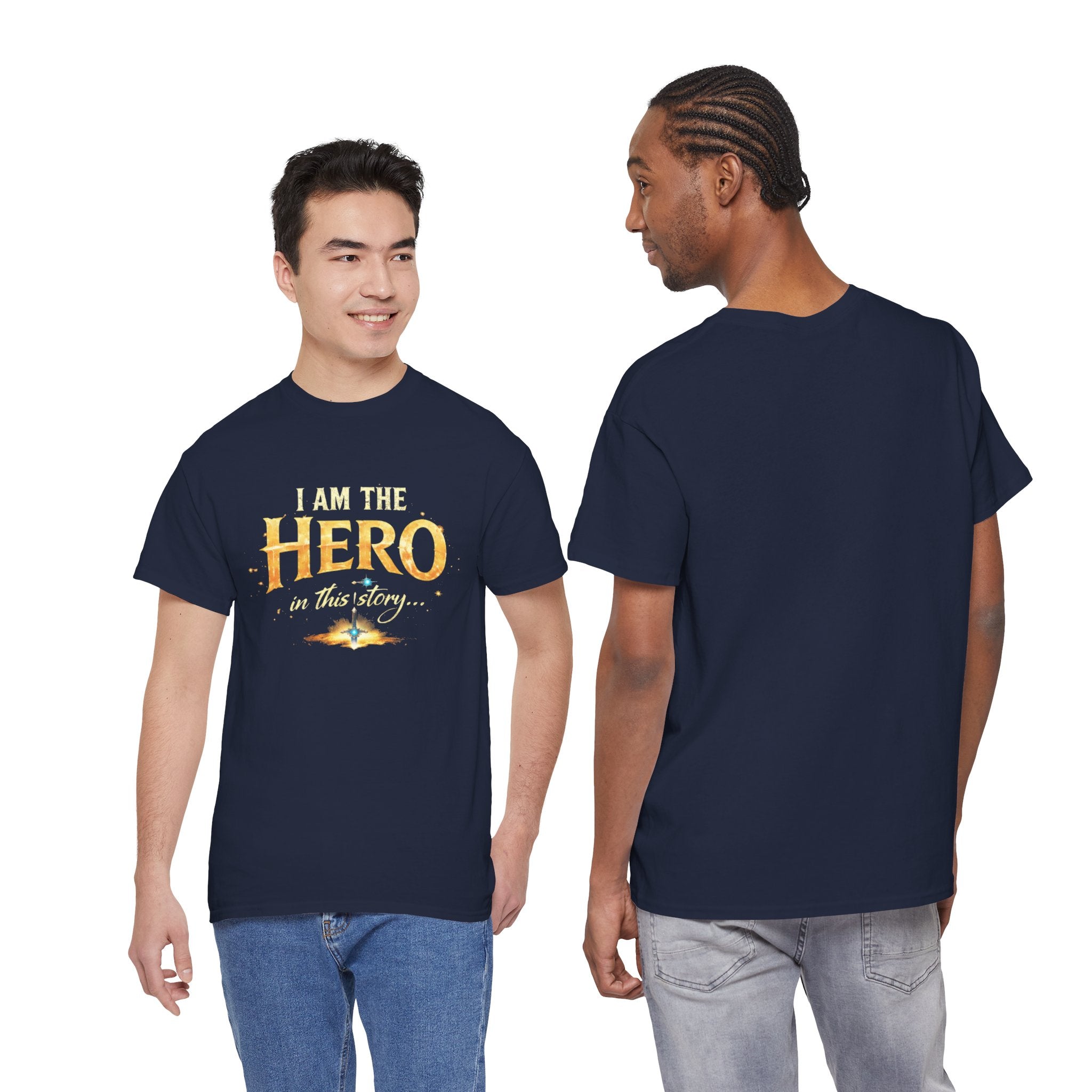 "I am the Hero of This Story" Couple T-Shirt — Matching His & Hers Tee