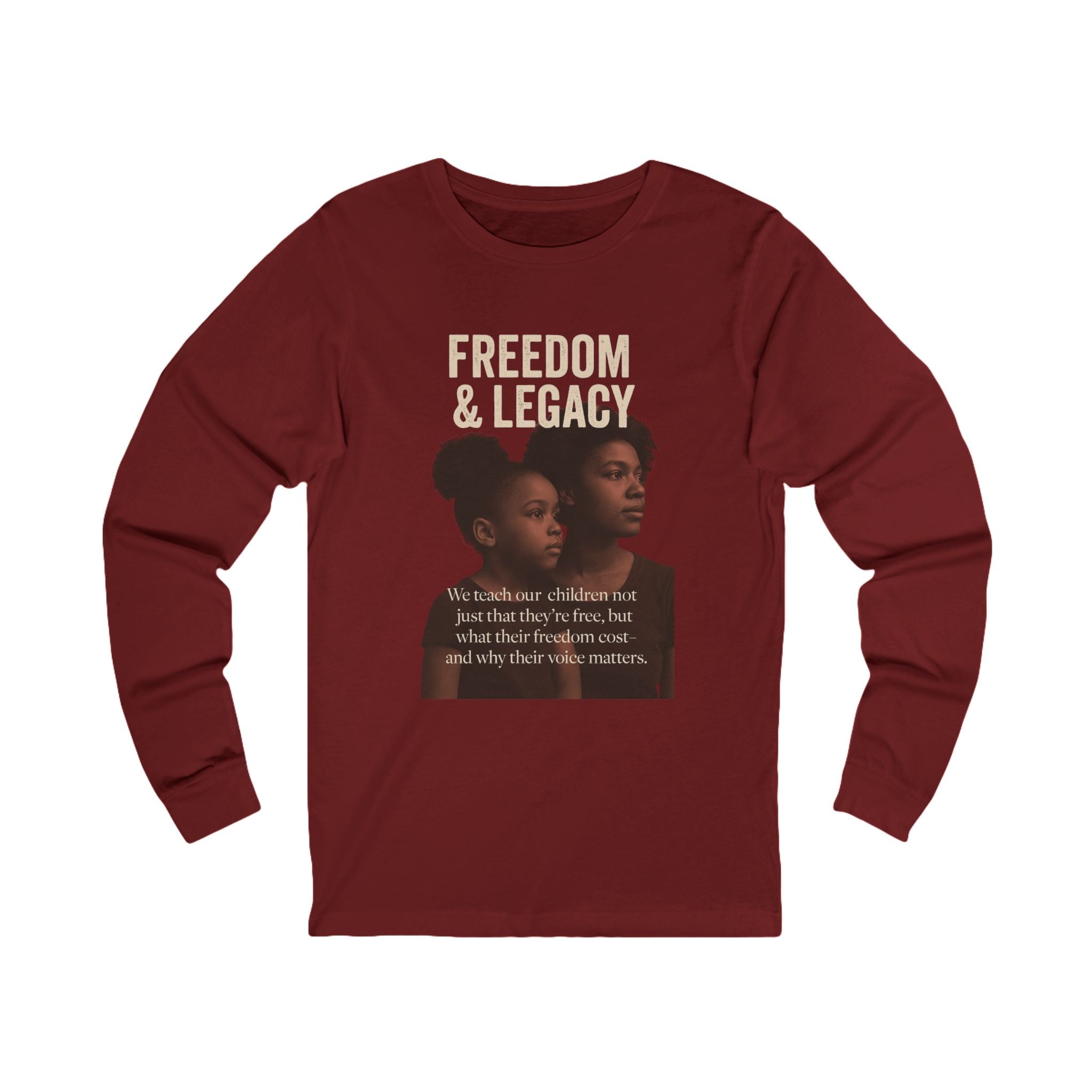 Mother and Daughter Unisex Long Sleeve Tee - Freedom and Legacy Design - FarewellMNG Brand Clothing